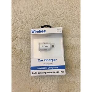 Just Wireless 1A/5W 1-Port USB-A Car Charger - White